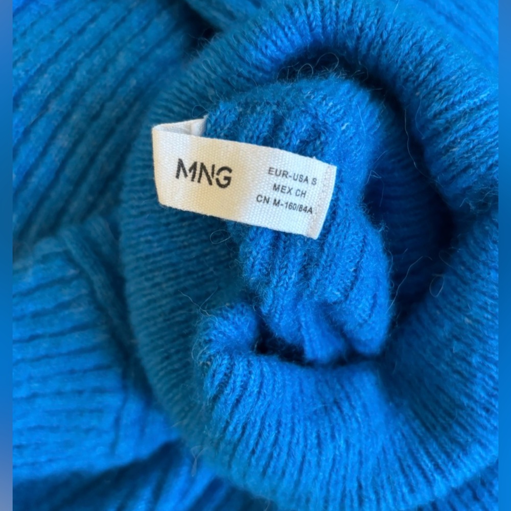 Mango Blue Turtleneck Sweater - Picture 4 of 6